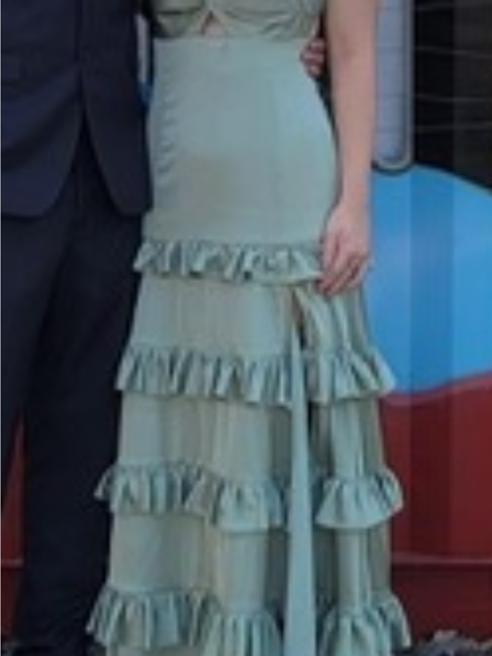 Tiered Ruffle Maxi Dress in Sage Green from Altrd State